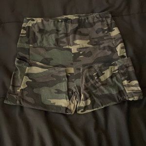 Camo biker shorts